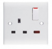 13A Switched Wall Socket, UK Wall Socket, Bs Wall Socket
