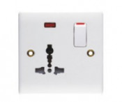 13A Wall Socket, Universal Wall Socket, Multi Wall Socket with Switch