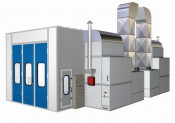 15m Double - Intake Centrifugal Fans Riello Rg5s Burner Industrial Spray Booths with Baking
