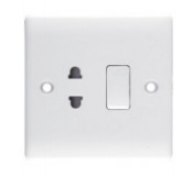 16A Wall Socket, 1 Gang 1 Pin, Wall Socket