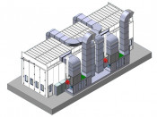 17m Stainless Steel Diesel Burner Heating Industrial Spray Booth