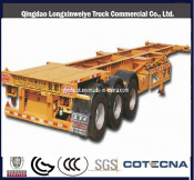 2 Axles Skeleton Container Flat Bed Semi-Trailer