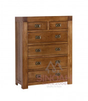 2 Over 4 Chest Oak Wooden Bedroom Furniture (RC2O4)