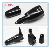 2 USB Outputs Car and Travel Charger 2 in 1 (CC-045)