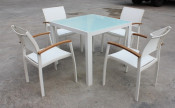 2-Years of Warranty Patio Furniture-Stacking Chair and Dining Table