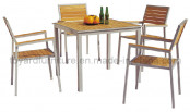 2-Years of Warranty Patio Teak Wood Dining Set (D540, S240)