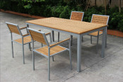 2-Years of Warranty Wooden Table and Chair for Restaurant and Garden (D560; S240)