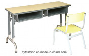 2014 New Cheap High Quality School Furniture Double Desk and Chair Set (SF-24D)