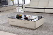 2015 Glass Coffee Table End Table White Center Table (CJ-191A)