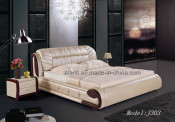 2015 Hot Sale Beds for Bedroom Leather Bed Furniture (J303)