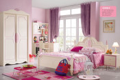 2015 Hot Sale Pink Wooden Kids Bed for Girls (JB-3316B)