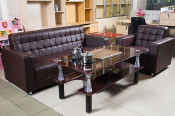 2015 Hot Sell Modern Metal Leather Sofa Set