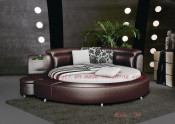 2015 Modern New Design Luxury Leather Round Bed (3#)