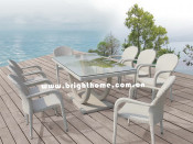 2015 U Shape Outdoor Rattan Dining Set
