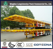 3 Axle Flat Bed Container Semi Truck Semi Trailer