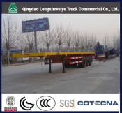 3 Axles Container Flat Bed Semi-Trailer with Capacity 40ton