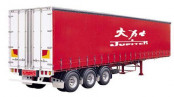 3 Axles Dry Bulk Cargo Carrier Curtain Side Semi Trailer