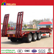 3 Axles Low Bed Trailer for Excavator Transportation