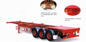 3 Axles Skeletal Container Semi-Trailer