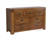3 Over 4 Chest Rustic Oak Wooden Bedroom Furniture (RC3O4)