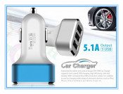 3 USB Ports 5V5.1A Car Charger (CC-049)