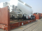 30cbm 3 Axle Bulk-Cement Carrier Semi-Trailer Shipped to Africa