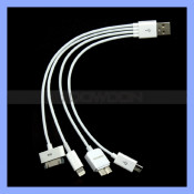 4 in 1 USB Multi Charger Cable for iPhone 5 5s 4s Samsung S3 S4 S5 Note 2 Note 3