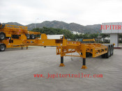 40 Feet Gooseneck Skeleton Three Axle Container Transportation Semi Trailer