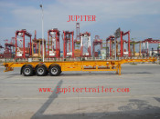 48feet Gooseneck Skeleton Three Axle Container Transportation Semi Trailer