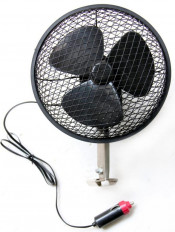 6" with Cigarette Lighter Plug Spray Plastic Car Fan
