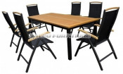 Aluminum Outdoor Furniture, Textilene Dining Chairs and Table (PATD-1111)