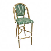 Aluminum Wicker Bamboo Barstool (BC-08021)