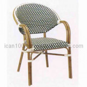 Aluminum Wicker Bamboo Dining Chair (BC-08013)