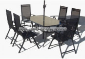 Alumium Garden Furniture, Texliene Dining Table and Chair (PAT-6007)