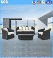 American Style Modern Design Outdor Garden Furniture Black Rattan Sofa Set