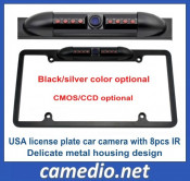American USA Night Vision Car License Plate Frame Rearview Camera Cm-315b