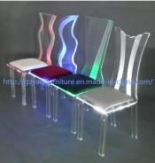 Attractive Acrylic Dining LED Chair with Cushion