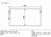 Auto Condenser for Hilux Ln145 (KJ-80011)