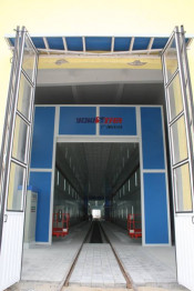 Auto Industrial Train Painting Spraying Booths