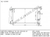 Auto Radiator for Corolla 01-04 ZZE122 AT (KJ-12163)