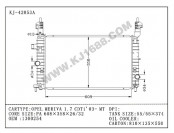 Auto Radiator for Opel Meriva 1.7 CDTi'03- MT(KJ-42053A)