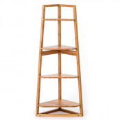 Bamboo 4 Tiers Corner Shelf / Corner Rack for Household