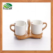 Bamboo Ceramic Couples Cup