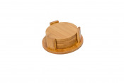 Bamboo Coaster Set Round