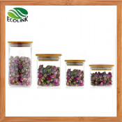 Bamboo Lid Glass Sealed Bottle