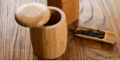Bamboo Storage Box Spice Box Salt Box