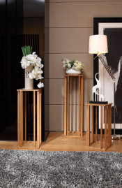 Bamboo Tall Table Flower Stands for Home Decor