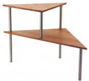 Bamboo Two-Tier Triangle Shelf / Bamboo Storage Rack