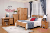 Bedroom Set Oak Wood Bed Side/ Wardrobe /Chest/Dresser/Cabinet/Bed