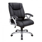 Black Color PU Leather Manager Swivel Office Chair (FS-8714B)